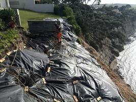 Completed Temporary Protection To Landslip